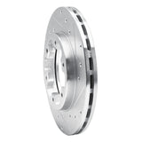 R1 Concepts 1983-1985 Nissan 720 DATSun Front Right Drilled & Slotted Silver Brake Rotor