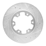 R1 Concepts 1983-1985 Nissan 720 DATSun Front Right Drilled & Slotted Silver Brake Rotor