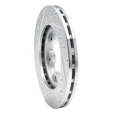 R1 Concepts 1983-1985 Nissan 720 DATSun Front Right Drilled & Slotted Silver Brake Rotor