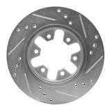 R1 Concepts 1985-1997 Nissan Pickup Hardbody Front Left Drilled & Slotted Silver Brake Rotor by R1 Concepts 631-67081L