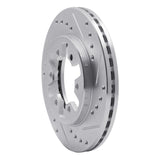 R1 Concepts 1985-1997 Nissan Pickup Hardbody Front Right Drilled & Slotted Silver Brake Rotor by R1 Concepts 631-67081R