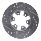 R1 Concepts 1985-1997 Nissan Pickup Hardbody Front Right Drilled & Slotted Silver Brake Rotor by R1 Concepts 631-67081R