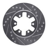 R1 Concepts 1985-1997 Nissan Pickup Hardbody Front Right Drilled & Slotted Silver Brake Rotor by R1 Concepts 631-67081R