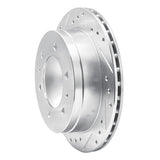 R1 Concepts 1988-1995 Nissan Pathfinder Rear Left Drilled & Slotted Silver Brake Rotor by R1 Concepts 631-67083L