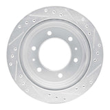R1 Concepts 1988-1995 Nissan Pathfinder Rear Left Drilled & Slotted Silver Brake Rotor by R1 Concepts 631-67083L