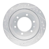 R1 Concepts 1988-1995 Nissan Pathfinder Rear Right Drilled & Slotted Silver Brake Rotor by R1 Concepts 631-67083R