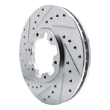 R1 Concepts 1996-2004 Infiniti QX4 Front Left Drilled & Slotted Silver Brake Rotor by R1 Concepts 631-67084L