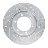 R1 Concepts 1998-2015 Nissan Frontier Front Left Drilled & Slotted Silver Brake Rotor by R1 Concepts 631-67085L