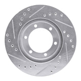 R1 Concepts 1998-2015 Nissan Frontier Front Right Drilled & Slotted Silver Brake Rotor by R1 Concepts 631-67085R