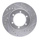 R1 Concepts 1998-2015 Nissan Frontier Front Right Drilled & Slotted Silver Brake Rotor by R1 Concepts 631-67085R