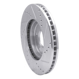 Dynamic Friction 2002-2017 Infiniti M45 Front Left Drilled & Slotted Silver Brake Rotor by Dynamic Friction Company 631-67087L