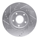 Dynamic Friction 2002-2017 Infiniti Q45 Front Right Drilled & Slotted Silver Brake Rotor by Dynamic Friction Company 631-67087R