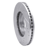 Dynamic Friction 2002-2017 Infiniti Q45 Front Right Drilled & Slotted Silver Brake Rotor by Dynamic Friction Company 631-67087R