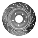 Dynamic Friction 2002-2025 Infiniti G35 Rear Left Drilled & Slotted Silver Brake Rotor by Dynamic Friction Company 631-67088L