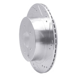 Dynamic Friction 2002-2025 Infiniti G35 Rear Right Drilled & Slotted Silver Brake Rotor by Dynamic Friction Company 631-67088R