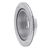 Dynamic Friction 2003-2024 Infiniti M35H Rear Left Drilled & Slotted Silver Brake Rotor by Dynamic Friction Company 631-67089L