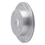 Dynamic Friction 2003-2024 Infiniti FX35 Rear Right Drilled & Slotted Silver Brake Rotor by Dynamic Friction Company 631-67089R