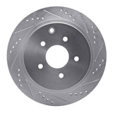 Dynamic Friction 2003-2024 Infiniti FX35 Rear Right Drilled & Slotted Silver Brake Rotor by Dynamic Friction Company 631-67089R