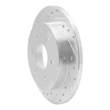 Dynamic Friction 2004-2015 Infiniti QX56 Rear Left Drilled & Slotted Silver Brake Rotor by Dynamic Friction Company 631-67090L