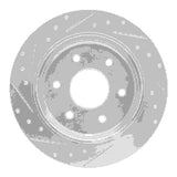 Dynamic Friction 2004-2015 Infiniti QX56 Rear Right Drilled & Slotted Silver Brake Rotor by Dynamic Friction Company 631-67090R