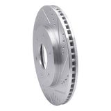 Dynamic Friction 2004-2005 Infiniti QX56 Front Right Drilled & Slotted Silver Brake Rotor by Dynamic Friction Company 631-67091R