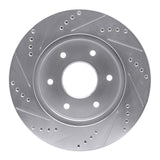 Dynamic Friction 2004-2005 Infiniti QX56 Front Right Drilled & Slotted Silver Brake Rotor by Dynamic Friction Company 631-67091R