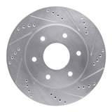 Dynamic Friction 2004-2005 Infiniti QX56 Front Right Drilled & Slotted Silver Brake Rotor by Dynamic Friction Company 631-67091R