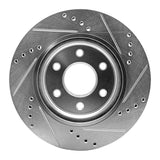 Dynamic Friction 2005-2025 Nissan Frontier Front Left Drilled & Slotted Silver Brake Rotor by Dynamic Friction Company 631-67092L