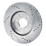 Dynamic Friction 2005-2025 Nissan Frontier Front Left Drilled & Slotted Silver Brake Rotor by Dynamic Friction Company 631-67092L