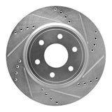 Dynamic Friction 2005-2025 Nissan Pathfinder Front Right Drilled & Slotted Silver Brake Rotor by Dynamic Friction Company 631-67092R