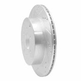 Dynamic Friction 2005-2012 Nissan Pathfinder Rear Left Drilled & Slotted Silver Brake Rotor by Dynamic Friction Company 631-67093L