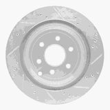 Dynamic Friction 2005-2012 Nissan Pathfinder Rear Left Drilled & Slotted Silver Brake Rotor by Dynamic Friction Company 631-67093L