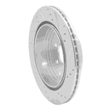 Dynamic Friction 2005-2012 Nissan Pathfinder Rear Left Drilled & Slotted Silver Brake Rotor by Dynamic Friction Company 631-67093L
