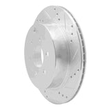 Dynamic Friction 2005-2012 Nissan Pathfinder Rear Right Drilled & Slotted Silver Brake Rotor by Dynamic Friction Company 631-67093R