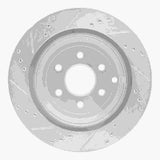 Dynamic Friction 2005-2012 Nissan Pathfinder Rear Right Drilled & Slotted Silver Brake Rotor by Dynamic Friction Company 631-67093R