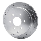 Dynamic Friction 2005-2025 Nissan XTerra Rear Left Drilled & Slotted Silver Brake Rotor by Dynamic Friction Company 631-67094L