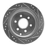 Dynamic Friction 2005-2025 Nissan XTerra Rear Left Drilled & Slotted Silver Brake Rotor by Dynamic Friction Company 631-67094L