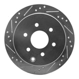 Dynamic Friction 2005-2025 Nissan XTerra Rear Left Drilled & Slotted Silver Brake Rotor by Dynamic Friction Company 631-67094L