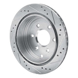 Dynamic Friction 2005-2025 Nissan XTerra Rear Left Drilled & Slotted Silver Brake Rotor by Dynamic Friction Company 631-67094L