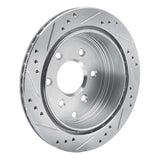 Dynamic Friction 2005-2025 Nissan Frontier Rear Right Drilled & Slotted Silver Brake Rotor by Dynamic Friction Company 631-67094R