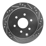 Dynamic Friction 2005-2025 Nissan Frontier Rear Right Drilled & Slotted Silver Brake Rotor by Dynamic Friction Company 631-67094R