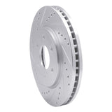 Dynamic Friction 2005-2021 Nissan Frontier Front Left Drilled & Slotted Silver Brake Rotor by Dynamic Friction Company 631-67095L