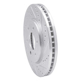 Dynamic Friction 2005-2021 Nissan Frontier Front Right Drilled & Slotted Silver Brake Rotor by Dynamic Friction Company 631-67095R