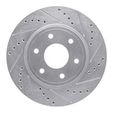 Dynamic Friction 2005-2021 Nissan Frontier Front Right Drilled & Slotted Silver Brake Rotor by Dynamic Friction Company 631-67095R