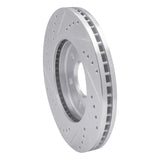 Dynamic Friction 2005-2021 Nissan Frontier Front Right Drilled & Slotted Silver Brake Rotor by Dynamic Friction Company 631-67095R