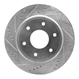 Dynamic Friction 2005-2007 Infiniti QX56 Front Left Drilled & Slotted Silver Brake Rotor by Dynamic Friction Company 631-67096L
