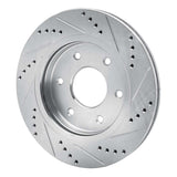 Dynamic Friction 2005-2007 Infiniti QX56 Front Left Drilled & Slotted Silver Brake Rotor by Dynamic Friction Company 631-67096L