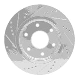 Dynamic Friction 2005-2007 Infiniti QX56 Front Right Drilled & Slotted Silver Brake Rotor by Dynamic Friction Company 631-67096R