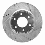 R1 Concepts 07-24 Nissan Armada Front Right Drilled & Slotted Silver Brake Rotor by R1 Concepts RNC-631-67098R