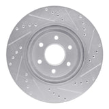 Dynamic Friction 2008-2011 Nissan Pathfinder Front Left Drilled & Slotted Silver Brake Rotor by Dynamic Friction Company 631-67099L